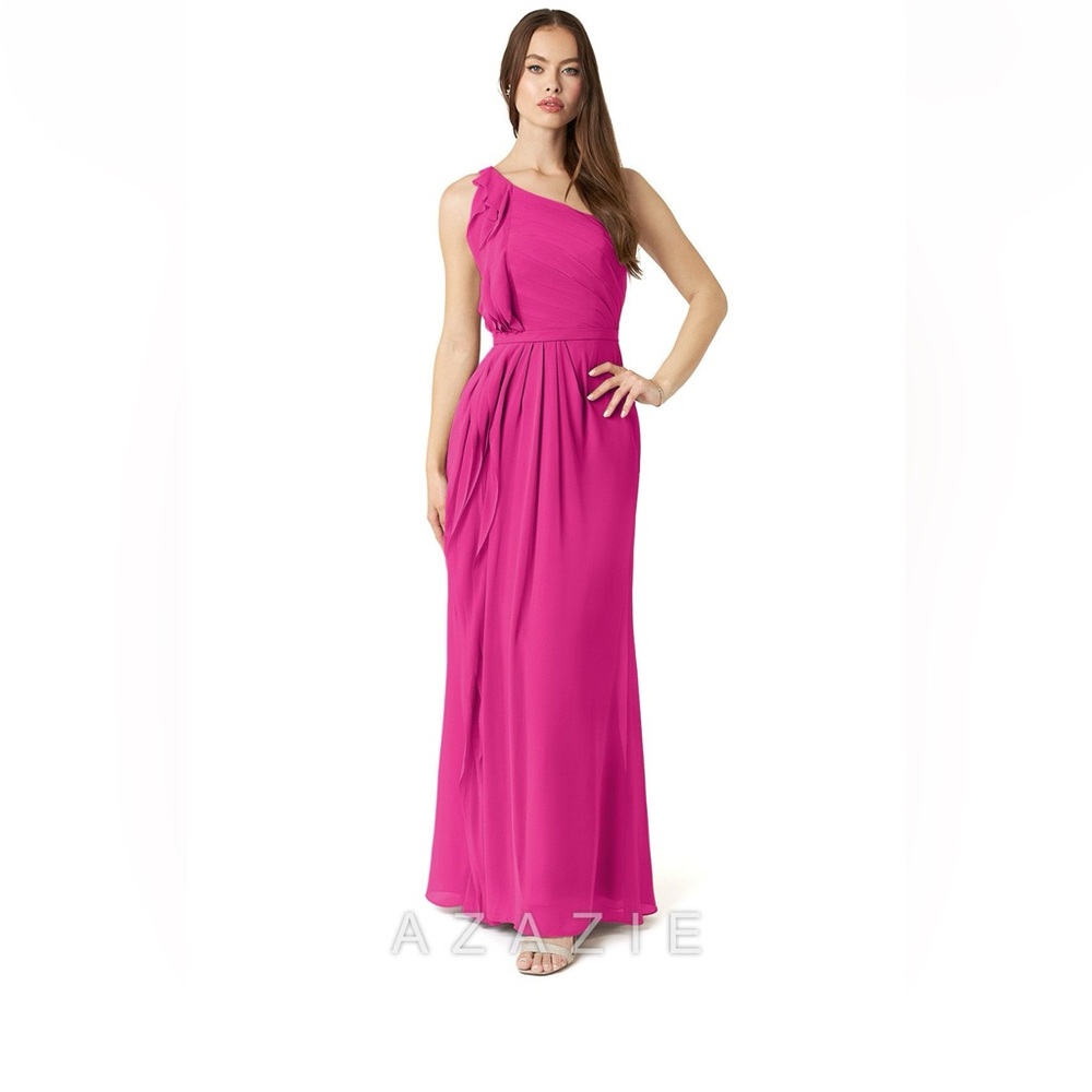 Azazie Sharon size 2 in steel blue never worn new with tags